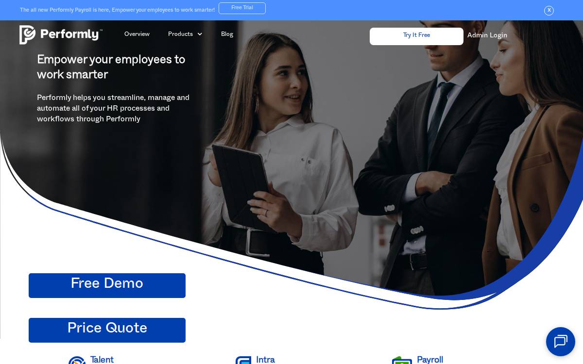 Performly website preview