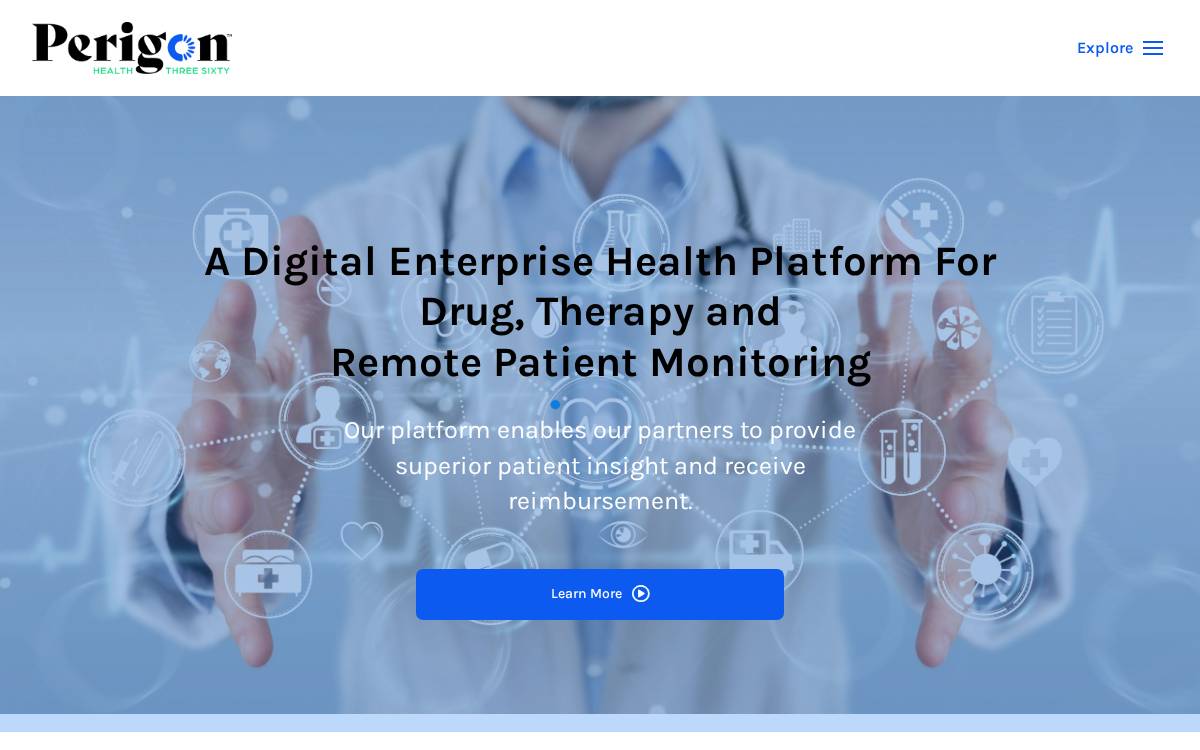 Perigon Health 360 website preview