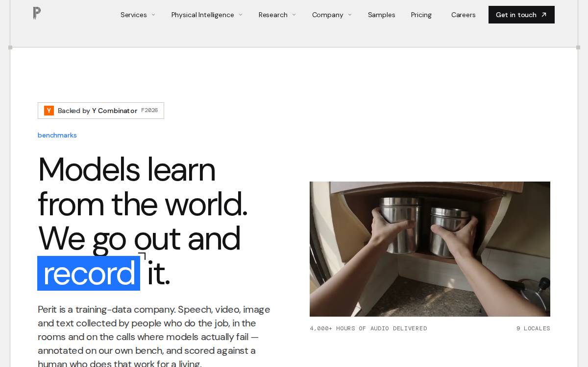 Perit.AI website preview