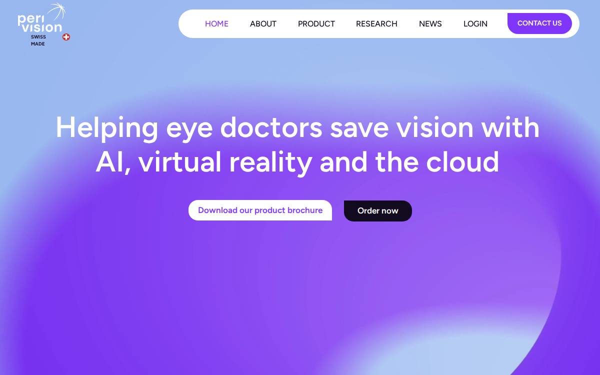 PeriVision website preview