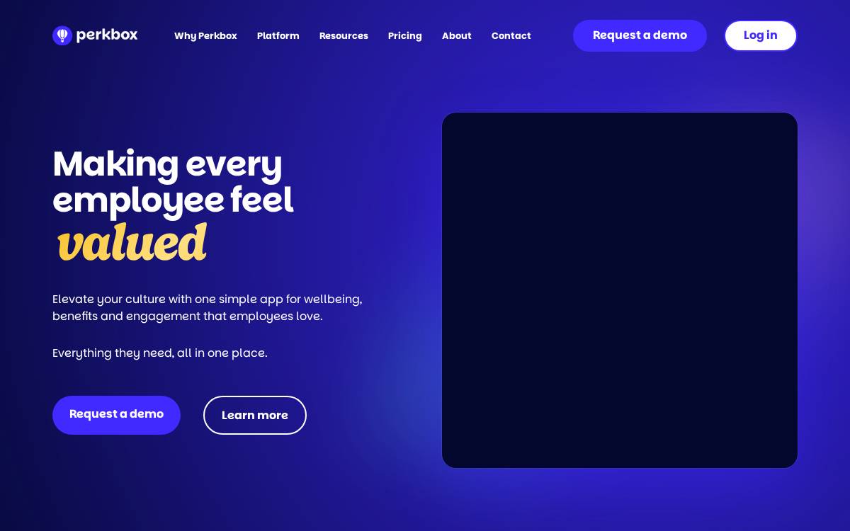 Perkbox website preview
