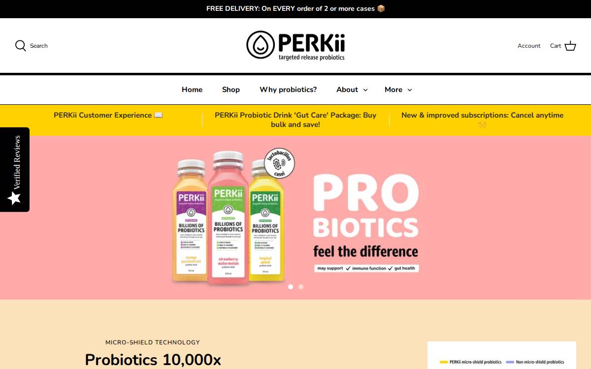 PERKii website preview