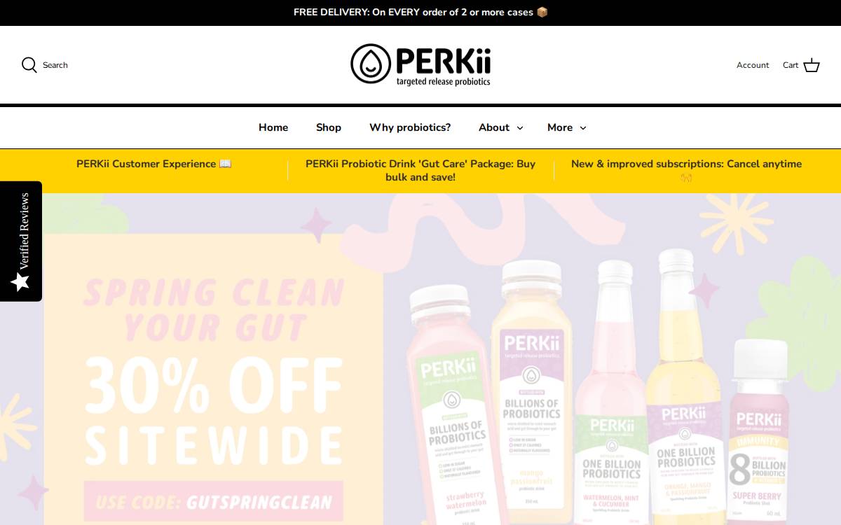 PERKii website preview