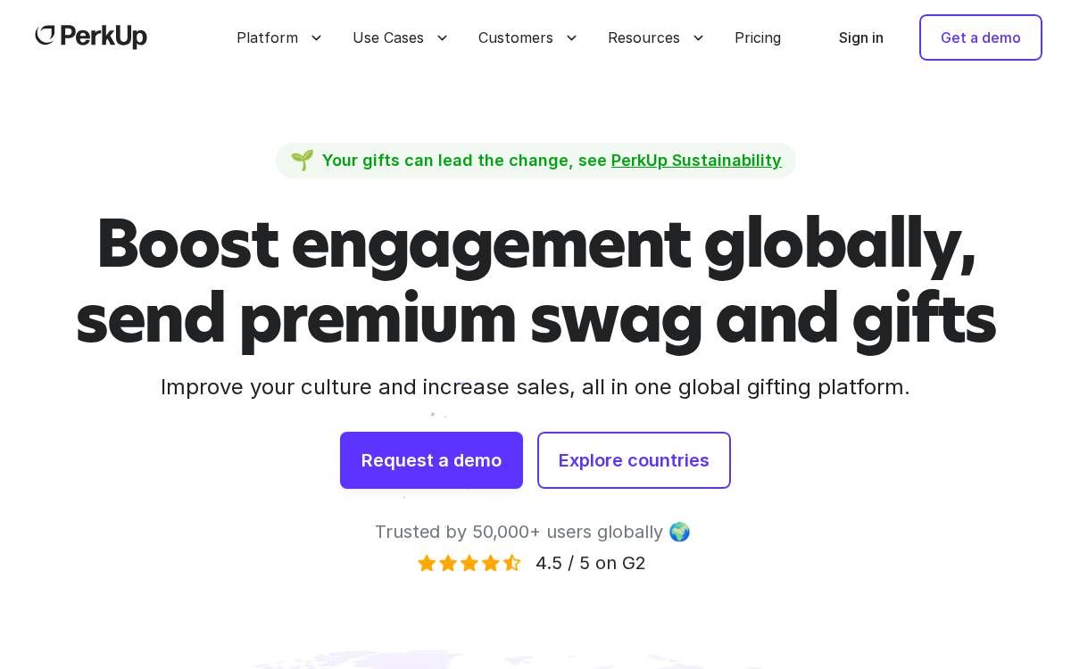 Perkup website preview
