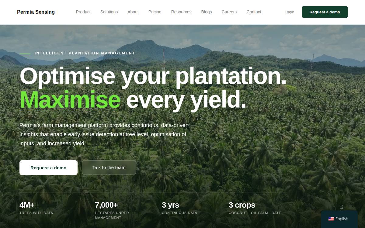 Permiasensing website preview