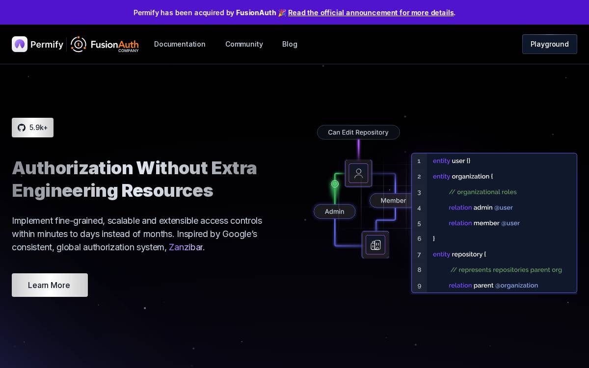 Permify website preview