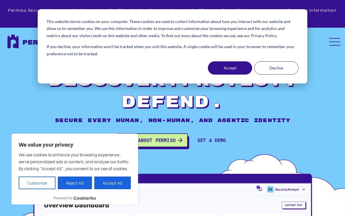 Permiso website preview