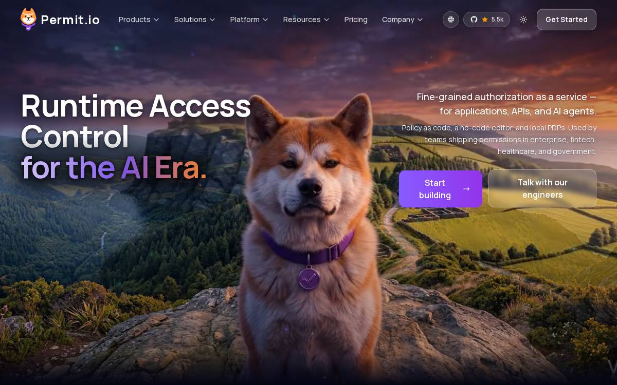 Permit.io list view website preview