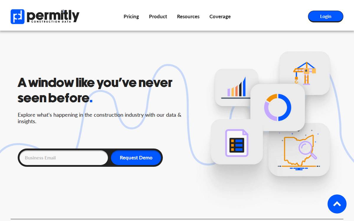 Permitly Data website preview
