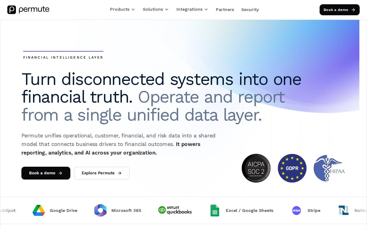 Permute website preview