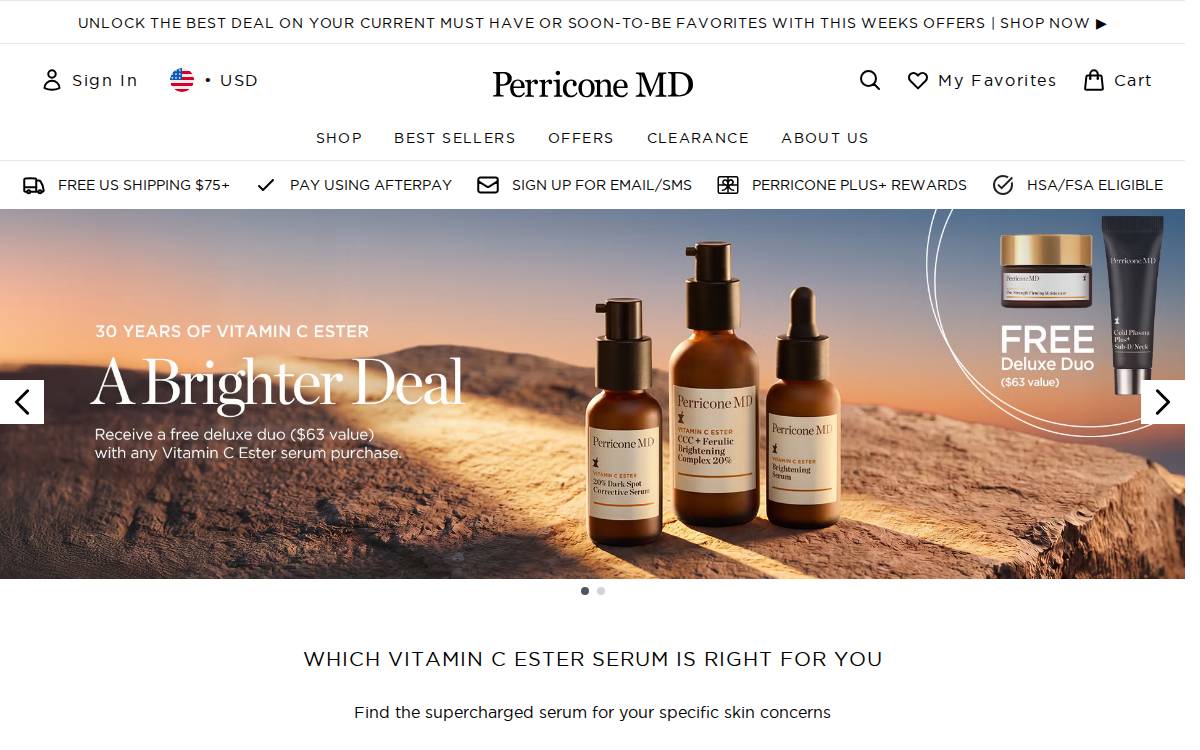 Perricone MD website preview