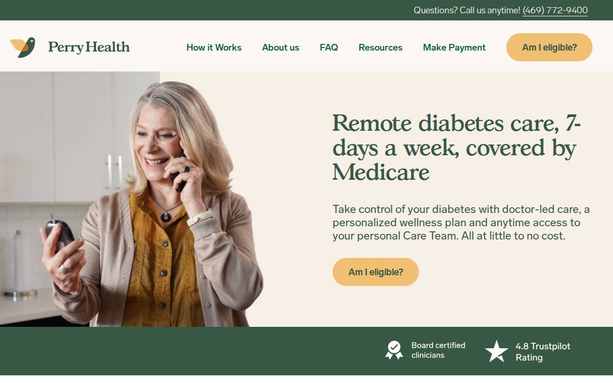 Perry Health website preview