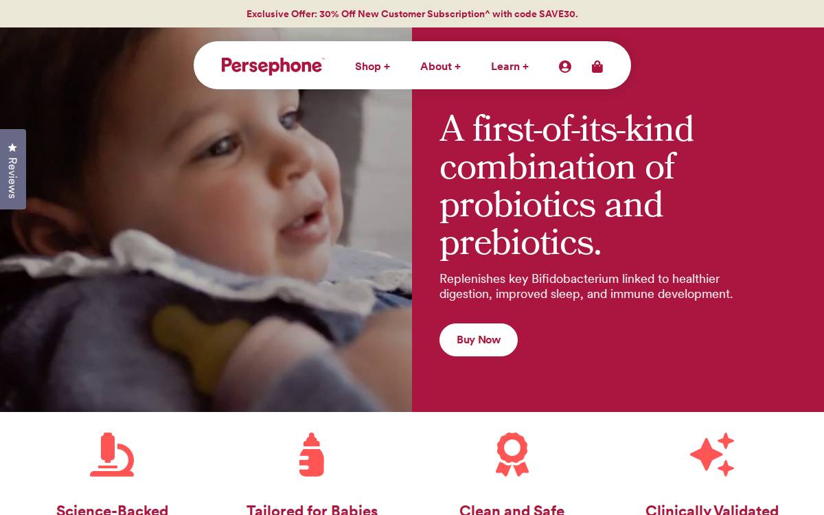 Persephone Biosciences website preview