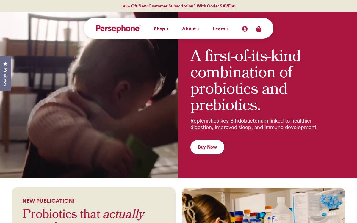 Persephone Biosciences website preview