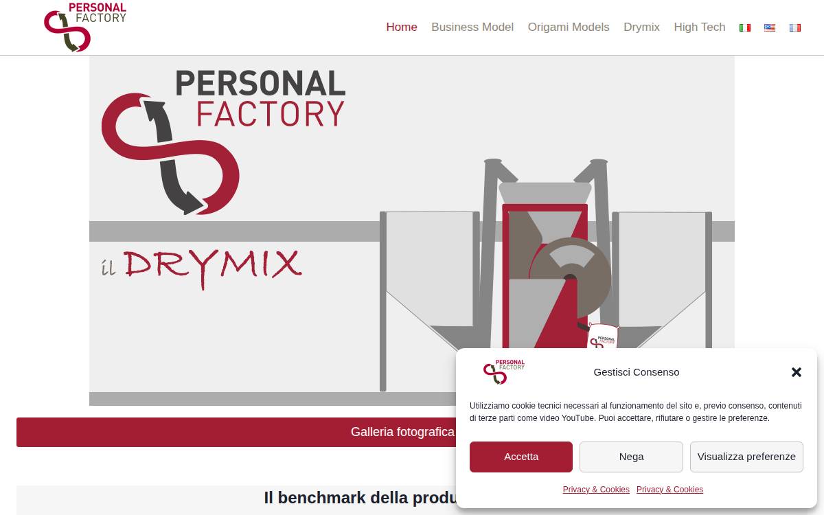 Personal Factory website preview