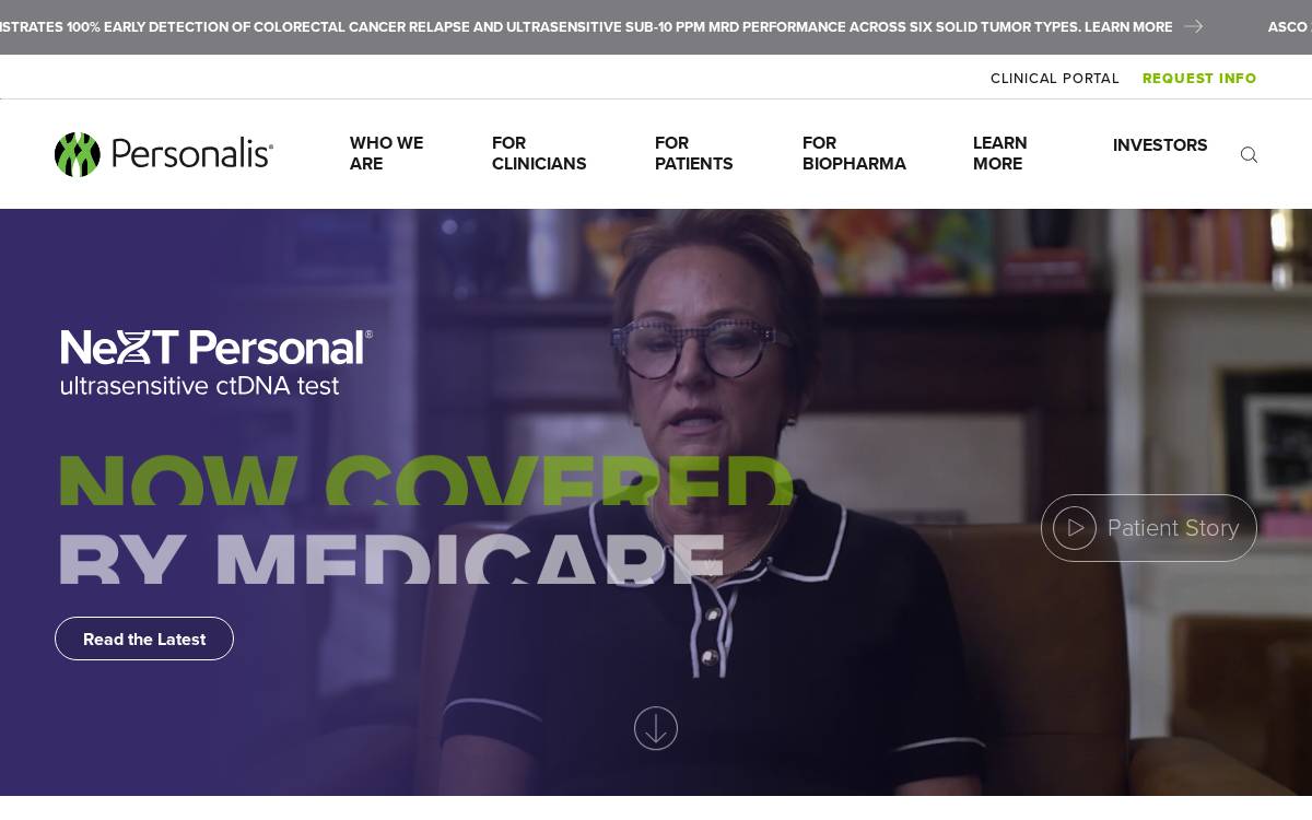 Personalis website preview