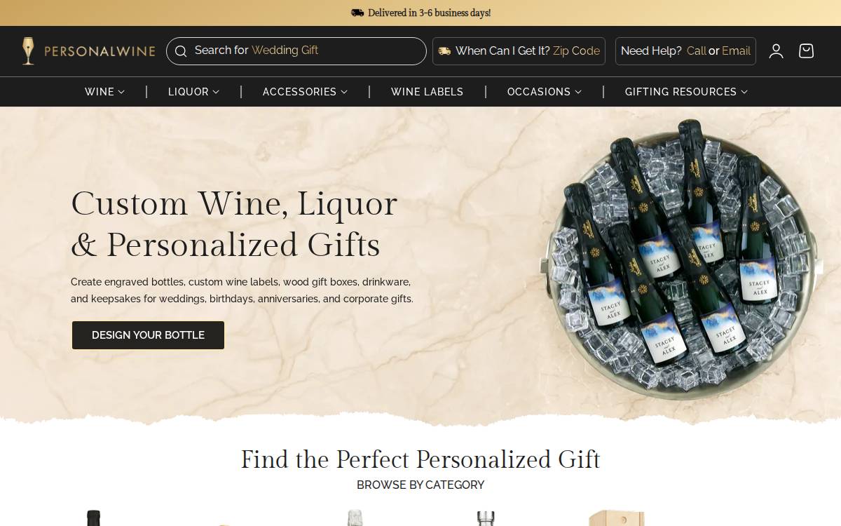 Personalwine website preview