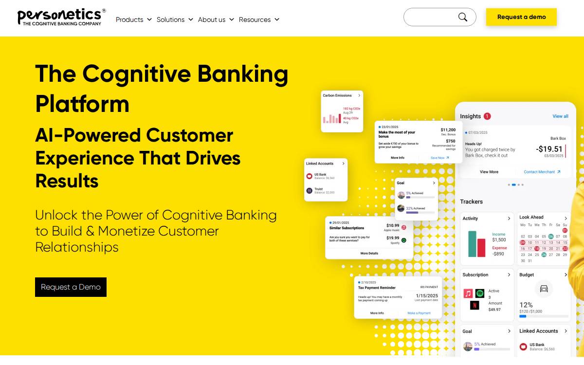 Personetics website preview