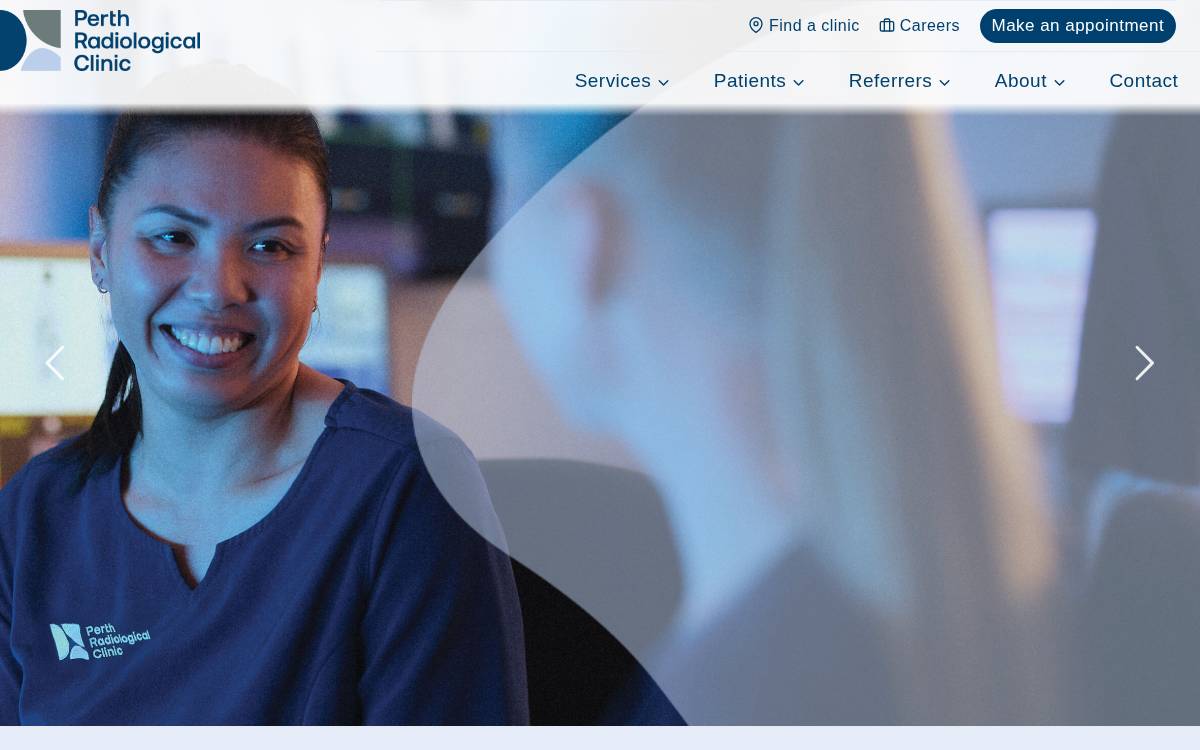 Perth Radiological Clinic website preview