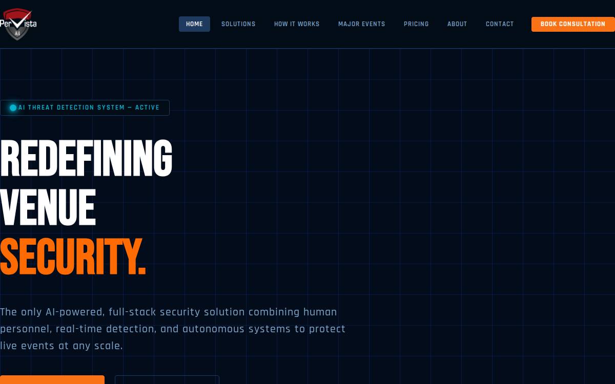Pervista website preview
