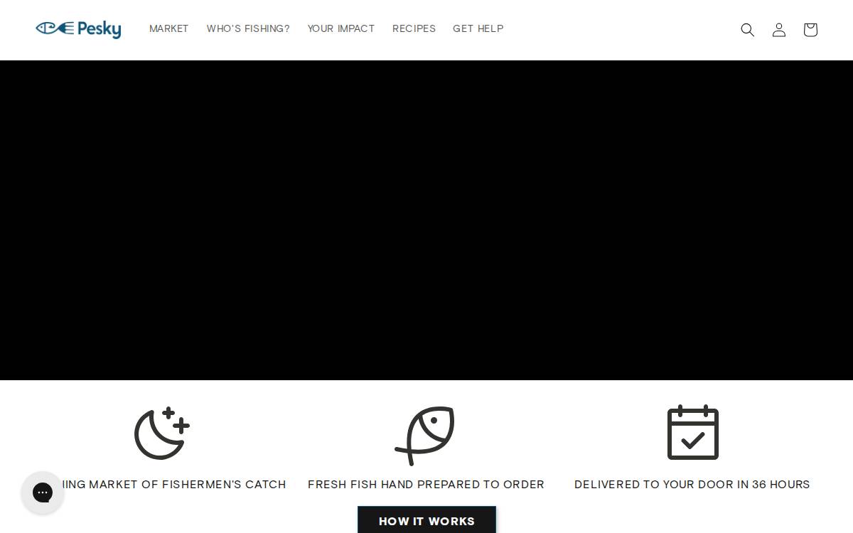 Pesky Fish website preview