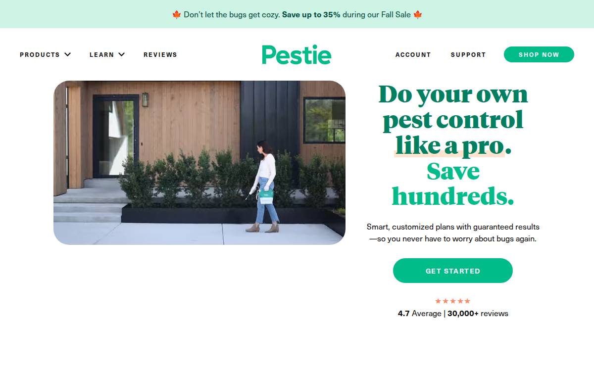 Pestie website preview