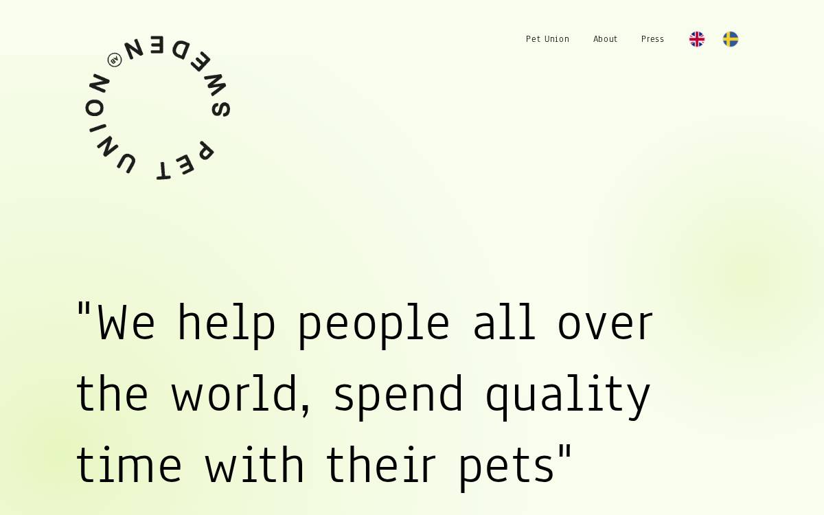 Pet Union website preview