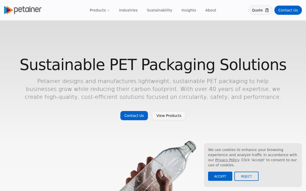 Petainer website preview