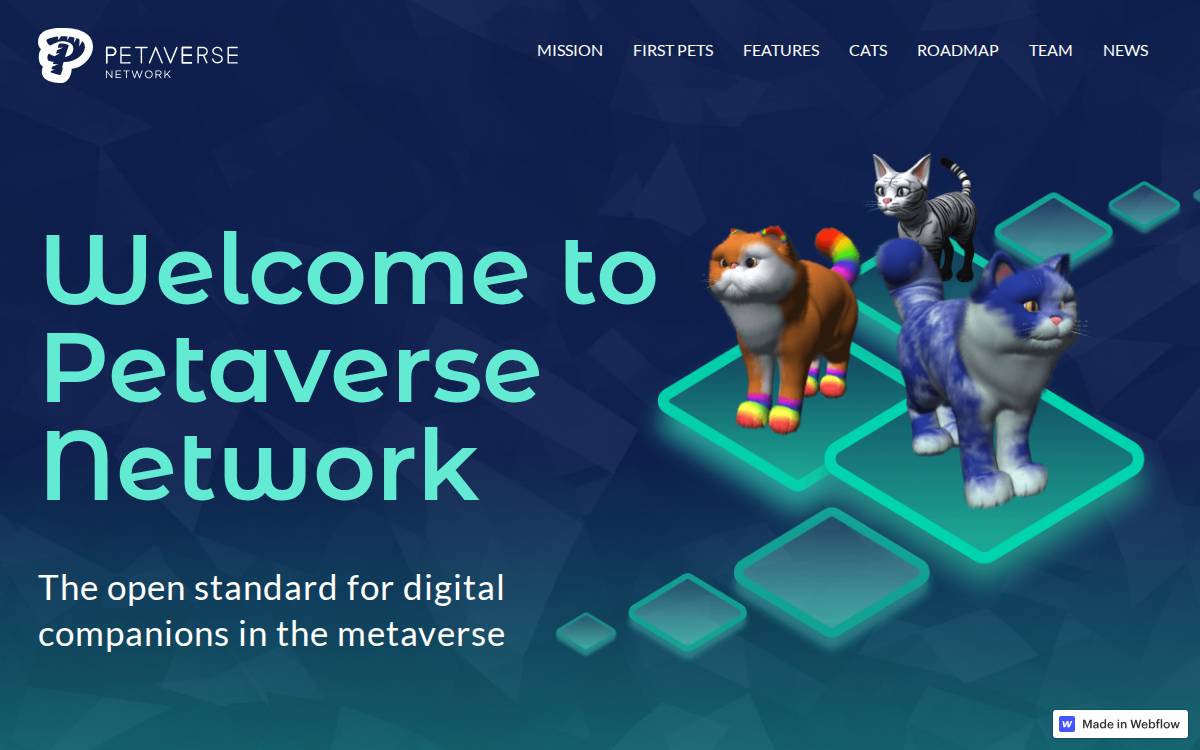 Petaverse website preview