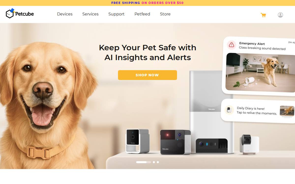 Petcube website preview