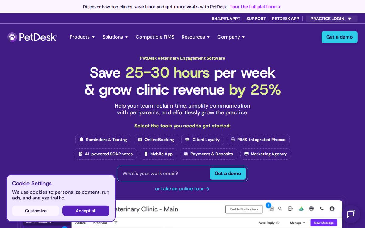 PetDesk website preview