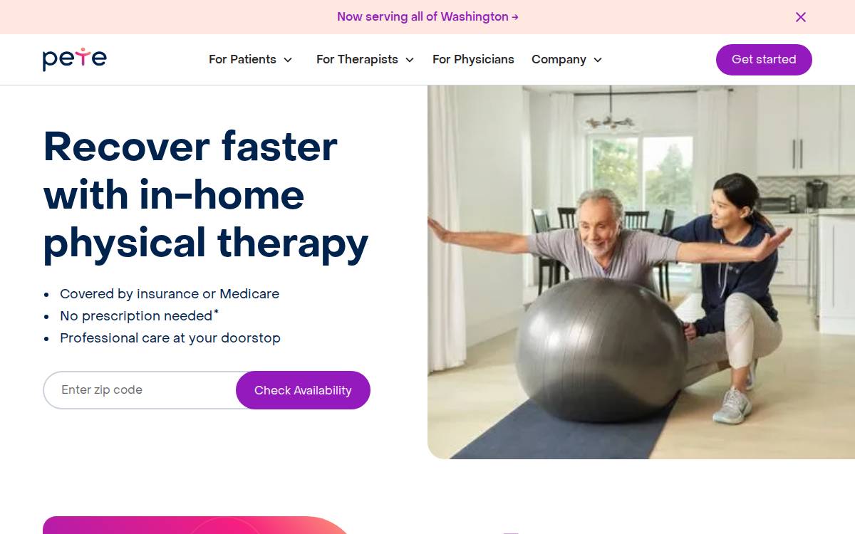 Petehealth website preview