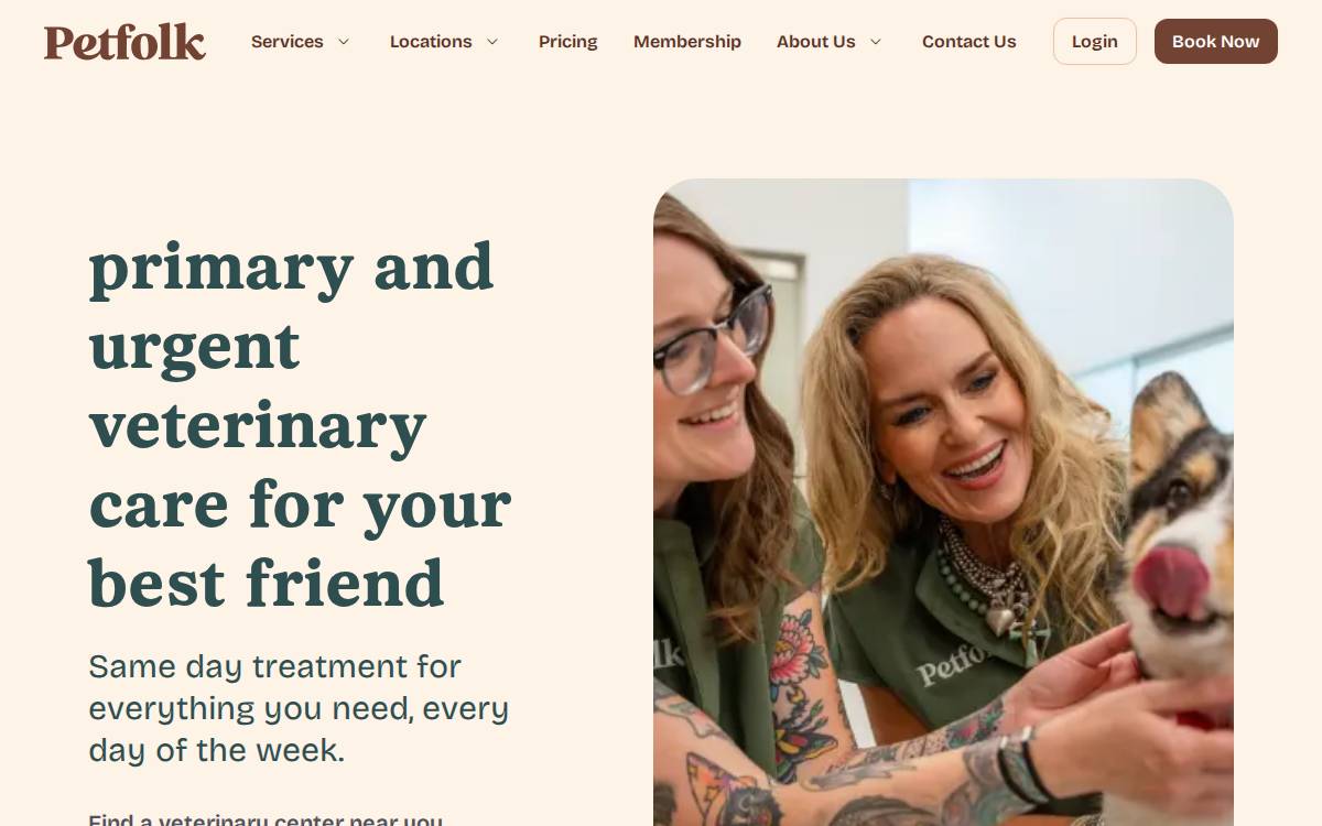 Petfolk website preview