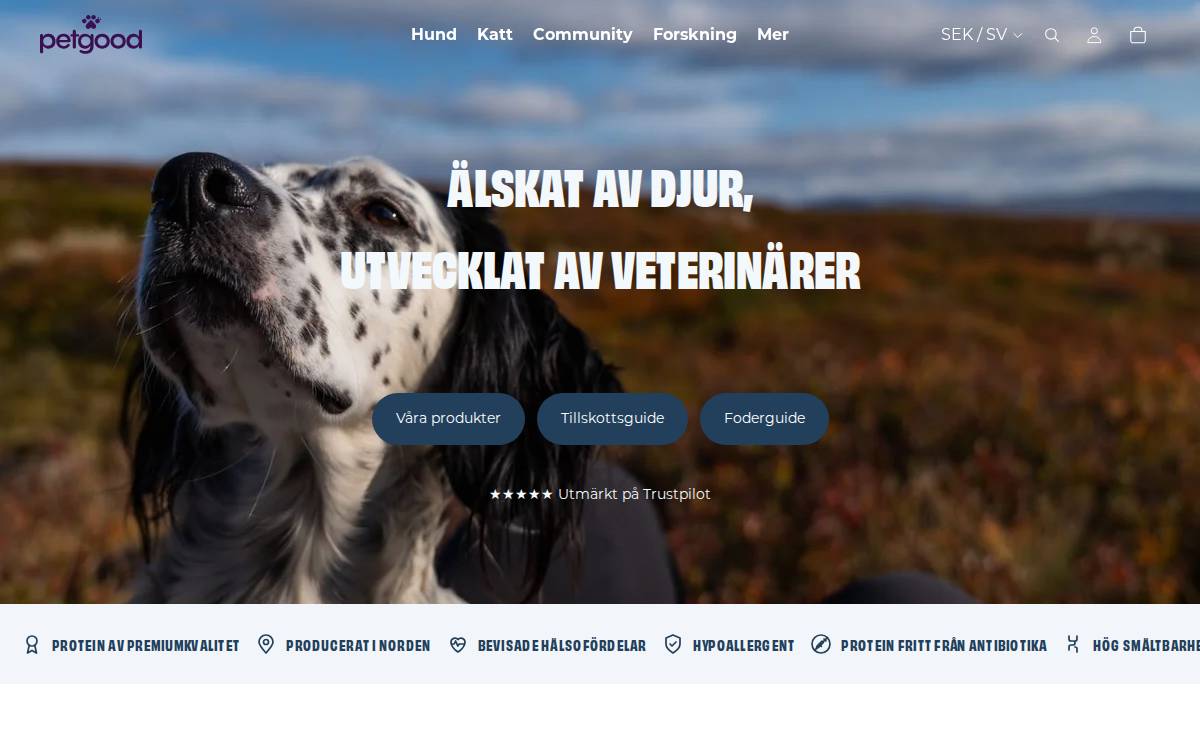 Petgood website preview