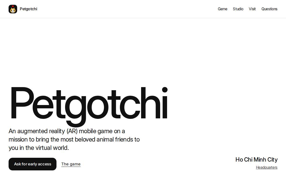 Petgotchi website preview