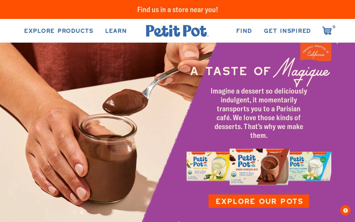 Petit Pot website preview
