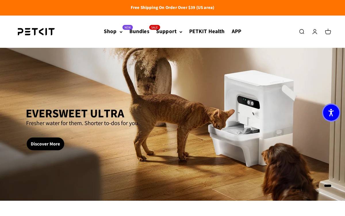 Petkit website preview