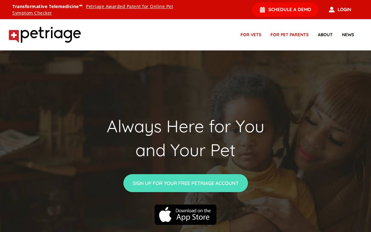 Petriage website preview