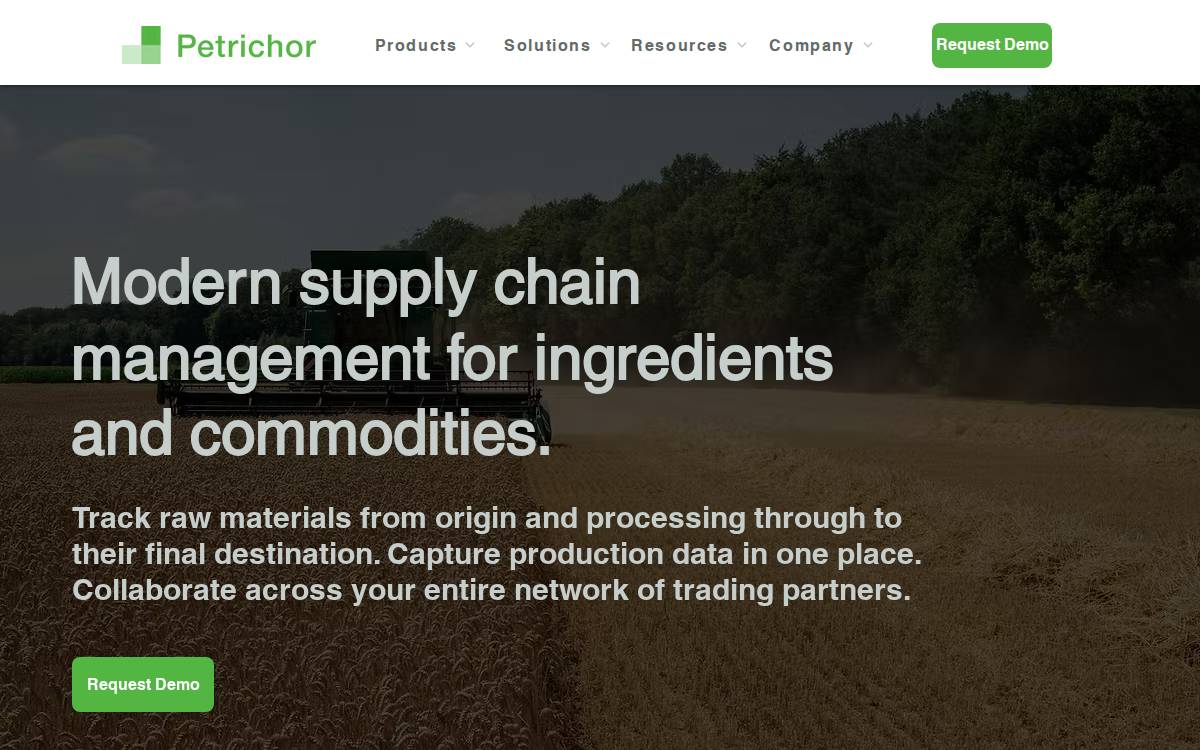 Petrichor website preview