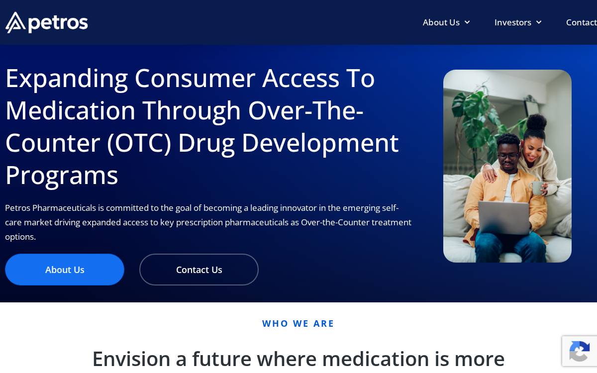 Petros Pharmaceuticals website preview