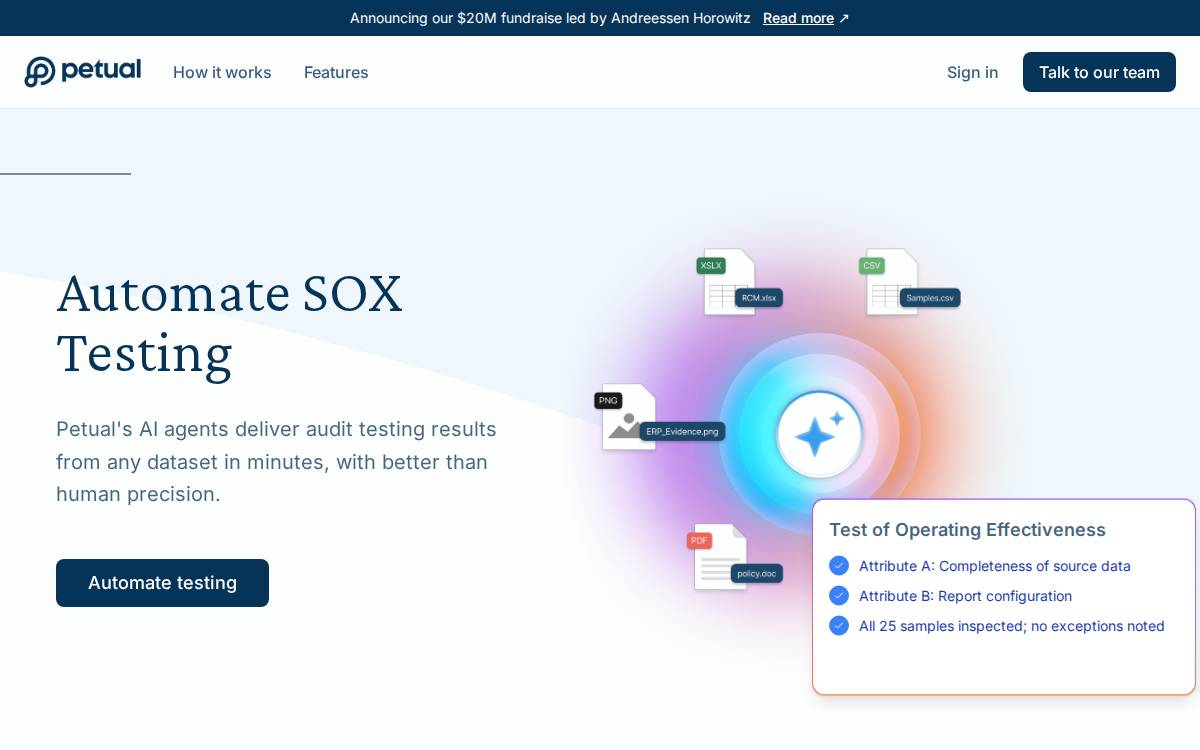 Petual website preview