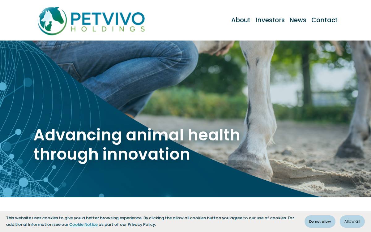 PetVivo Holdings website preview