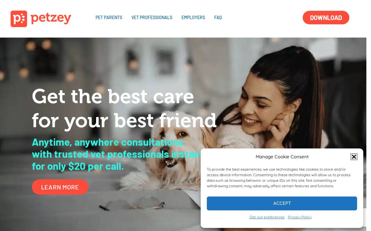 Petzey Technology website preview