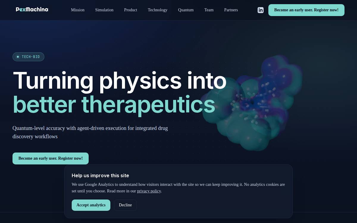 Pexmachina website preview