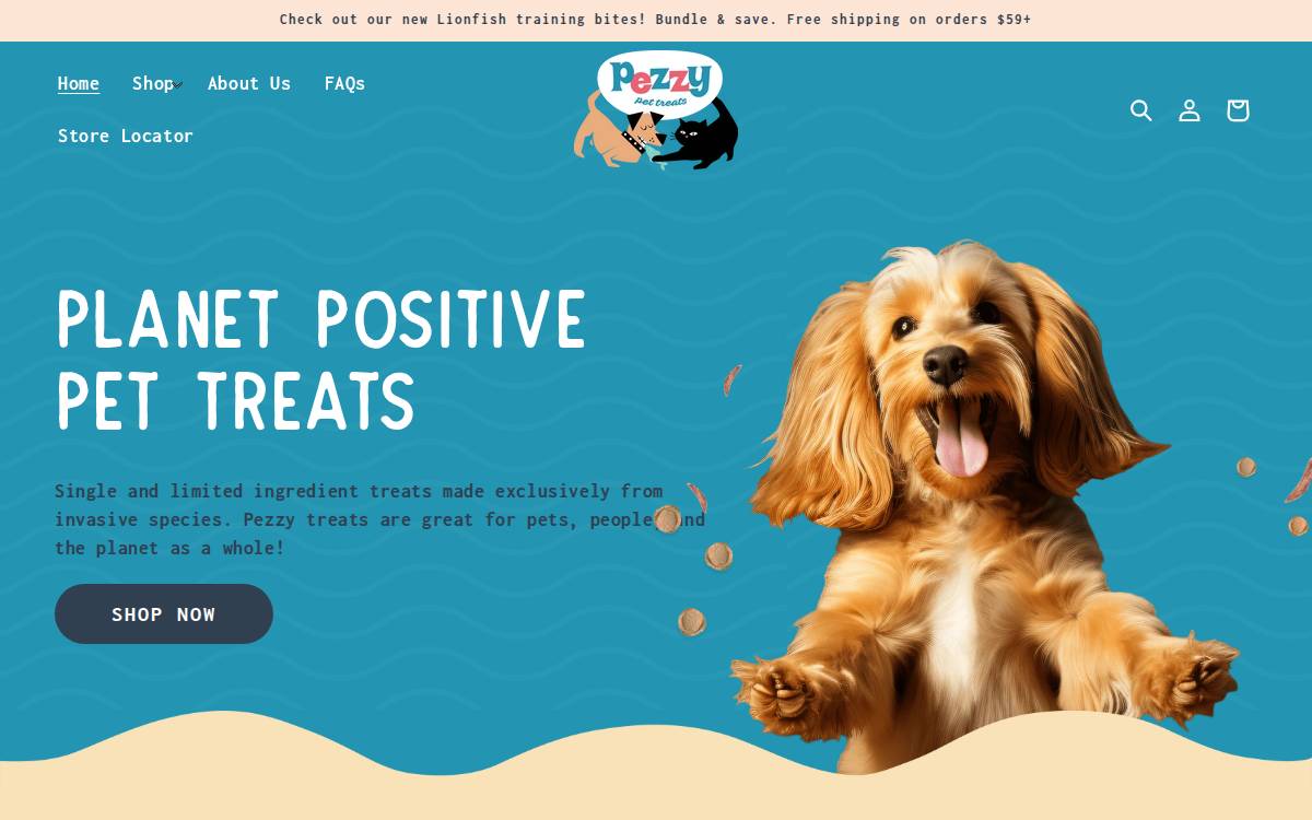 Pezzypets website preview