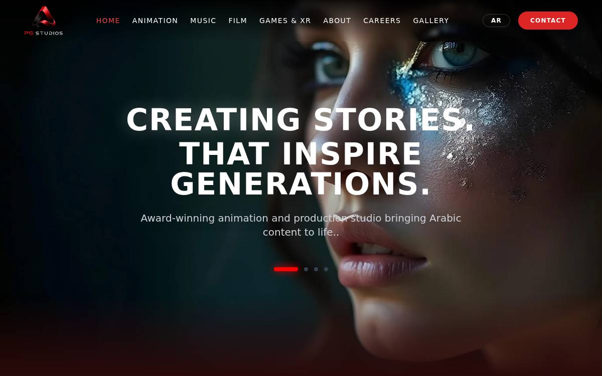 PG Studios website preview