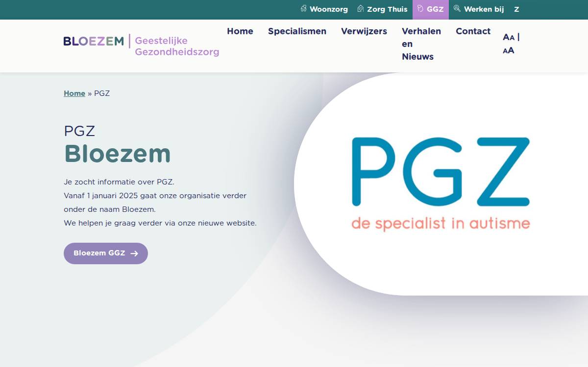PGZ website preview
