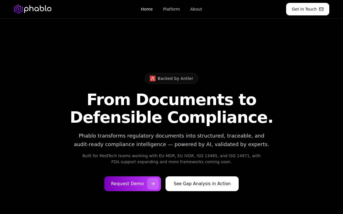 Phablo website preview