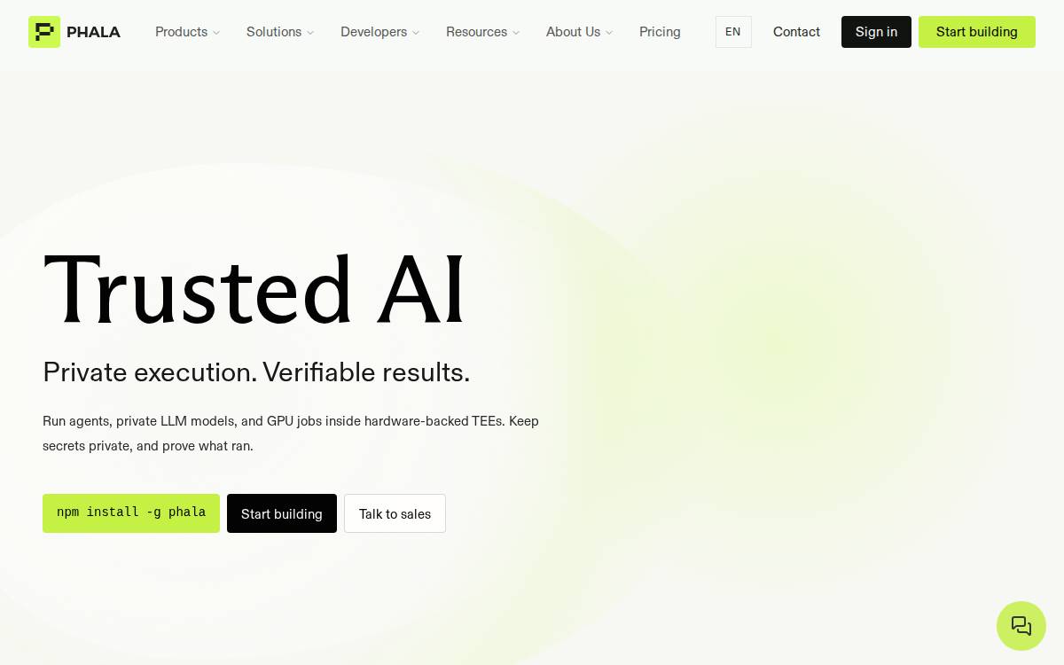 Phala website preview