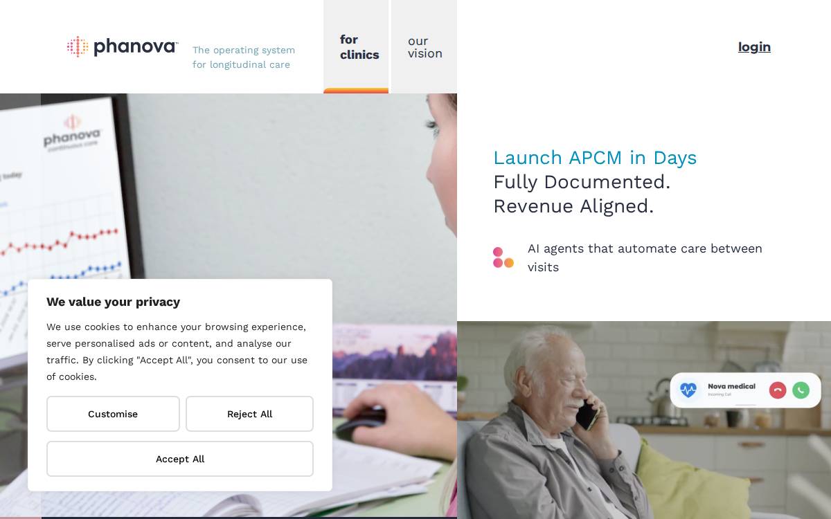 Phanova website preview